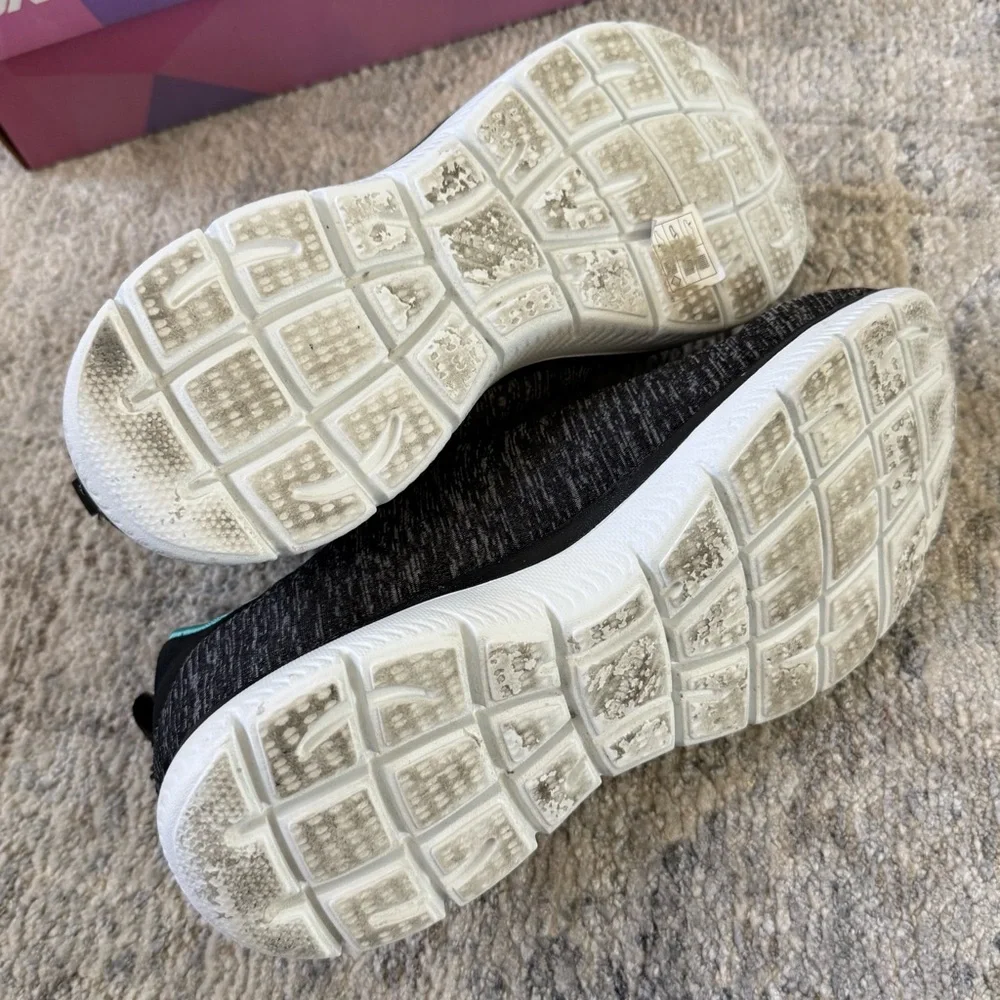 Skechers Women's Summits Quick Getaway Black/Light Blue Size 8W - Picture 11 of 14